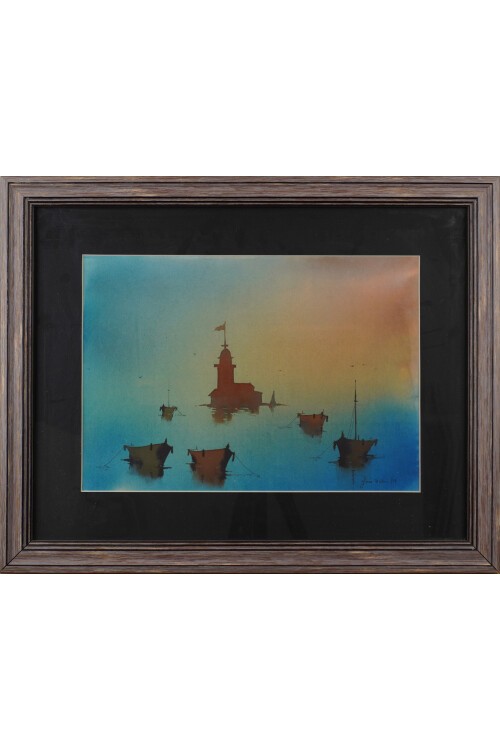 Kız Kulesi ve Kayıklar Tablosu